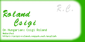 roland csigi business card